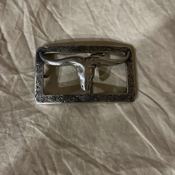 Texas Longhorn Belt Buckle - Picture 3 of 3
